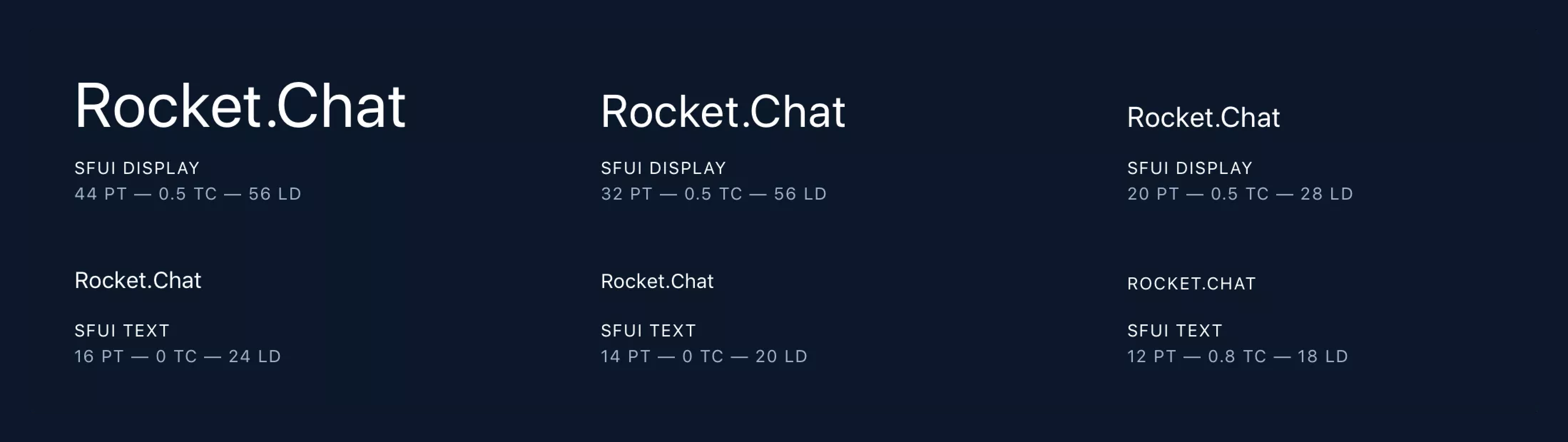 Rocket.Chat typography.