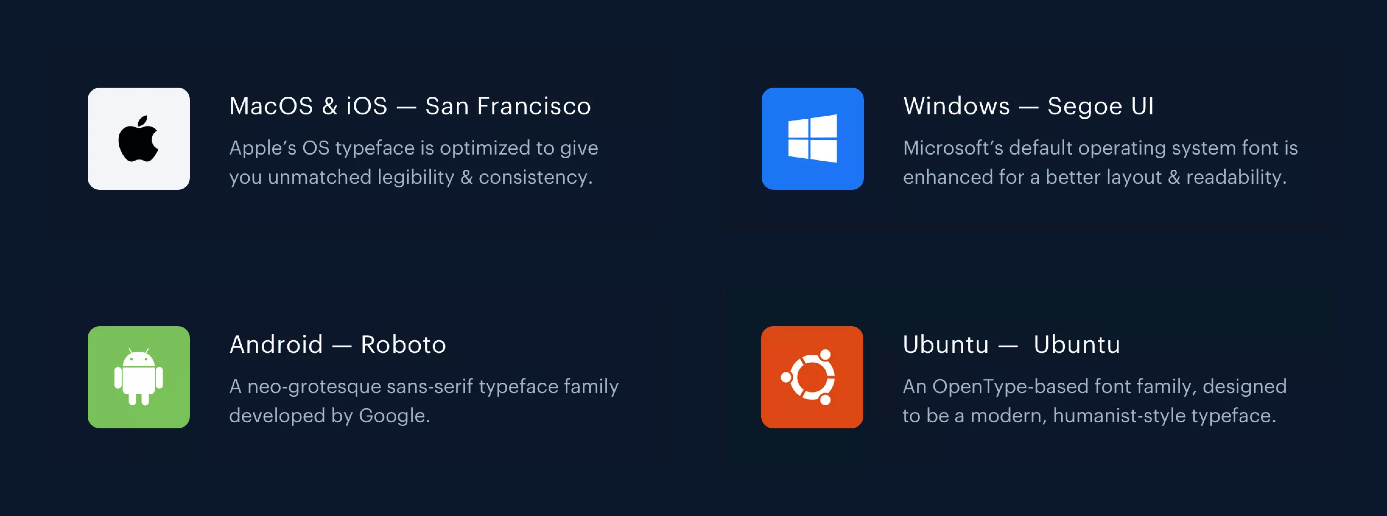 Rocket.Chat typography system.