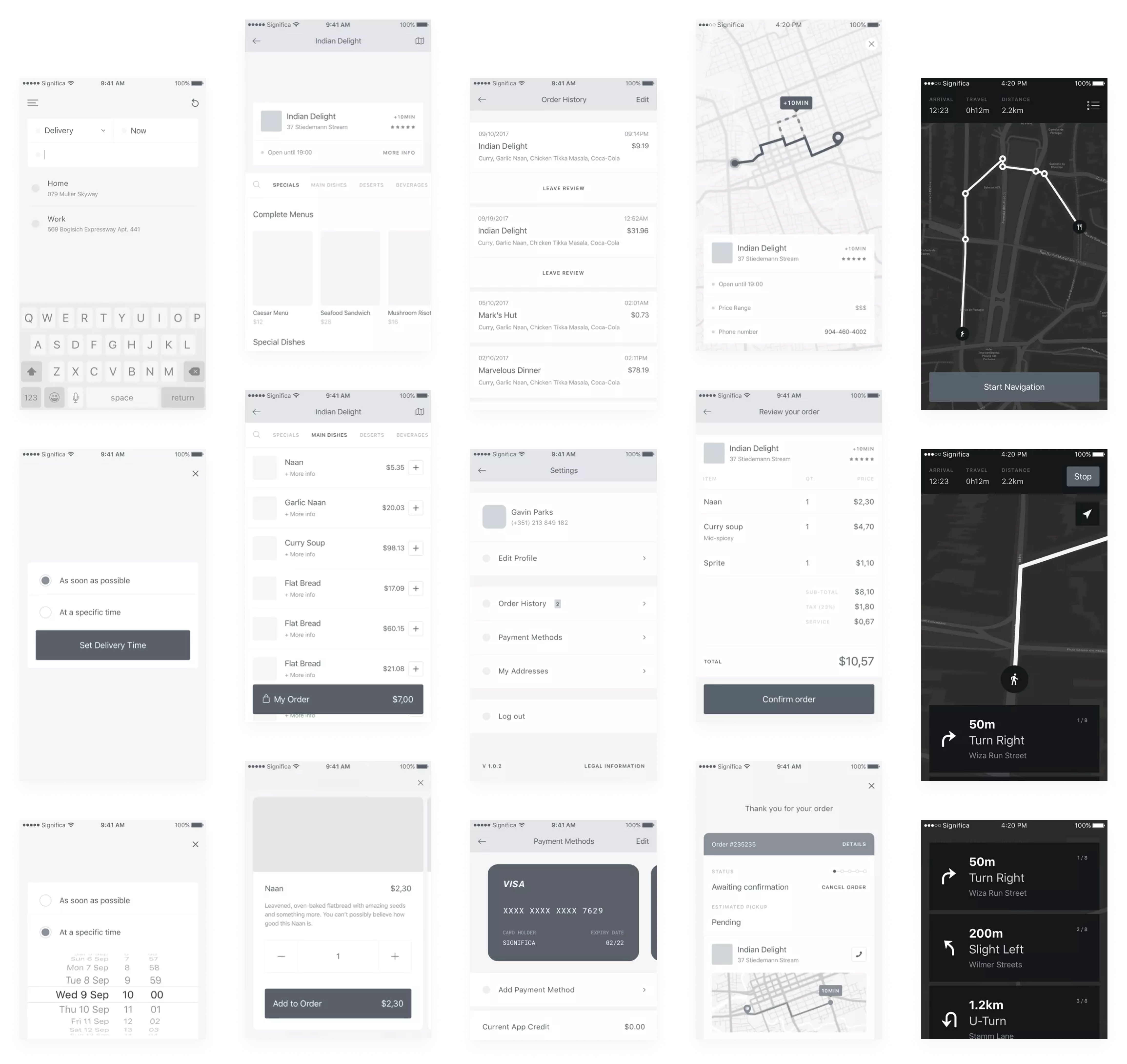 Oopsie wireframes.
