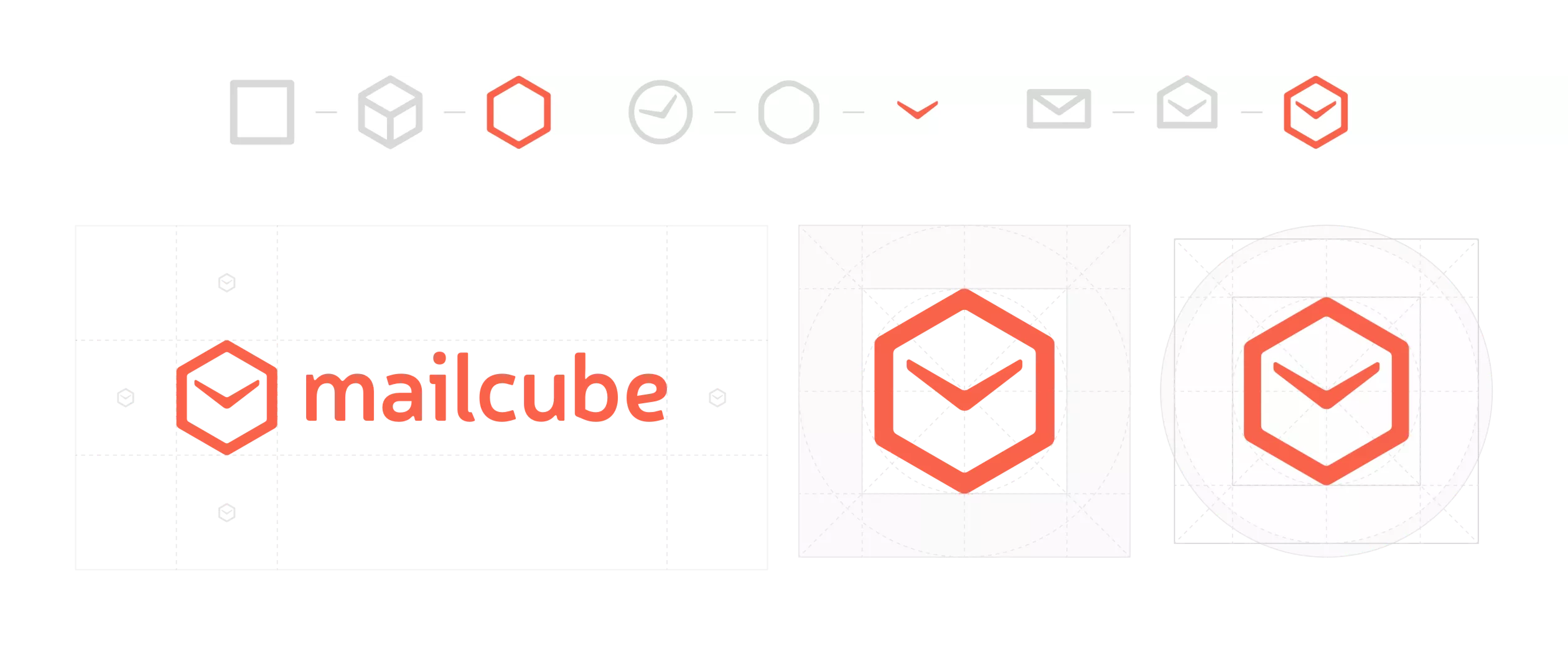 Mailcube logo construction.