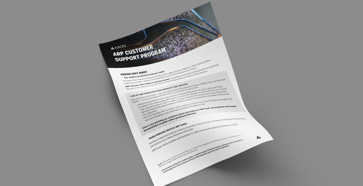 Fact Sheet: American Rescue Plan Act (ARP) for Parishes | Axon Customer ...