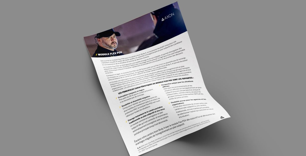 Axon Flex POV Product Card - Axon.com | FR-CA