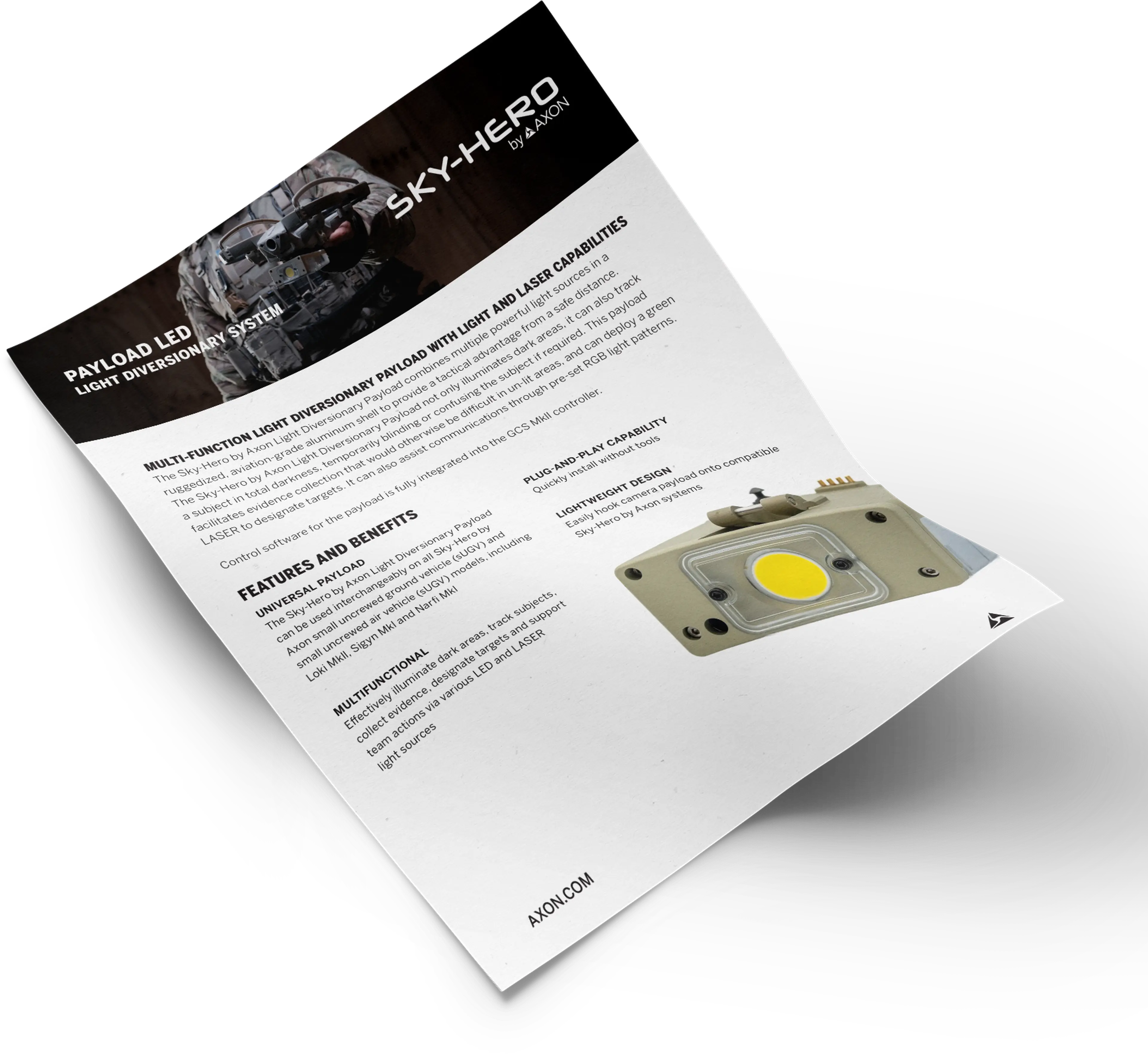 Diversionary Light Payload | Sky-Hero by Axon - Axon.com