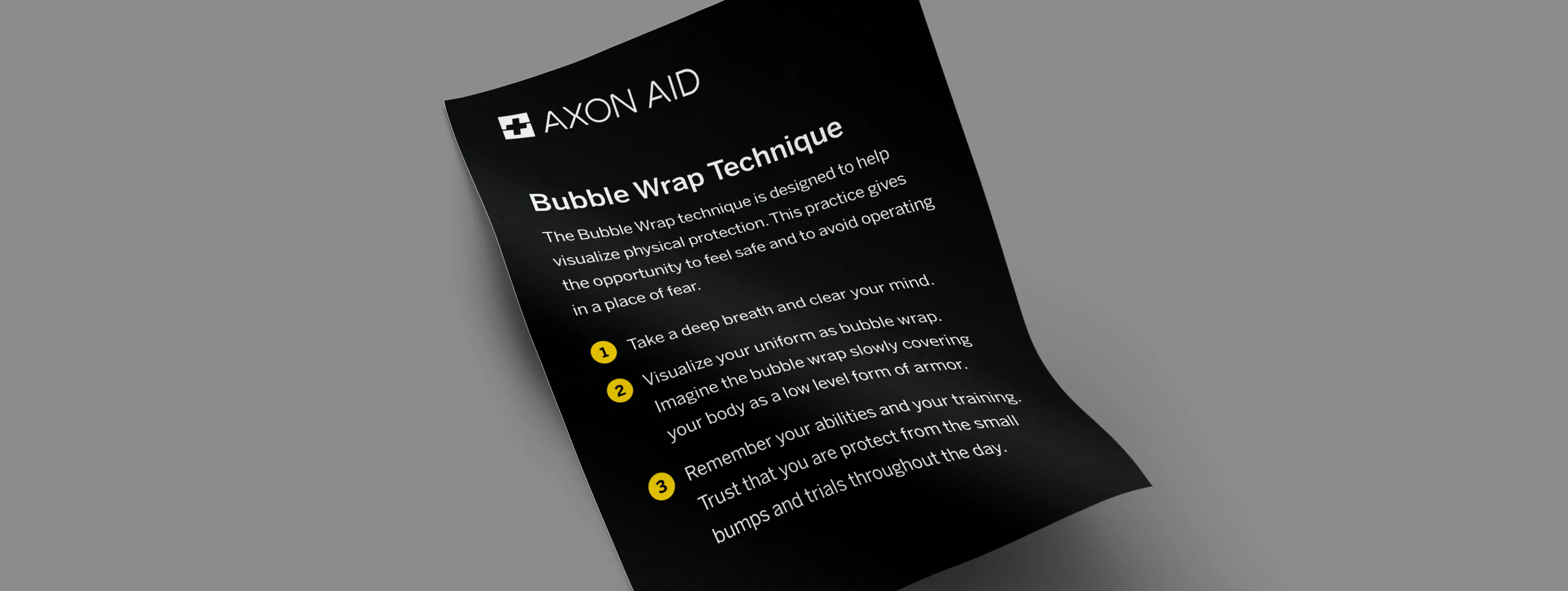 Bubble Wrap therapy for corrections officers