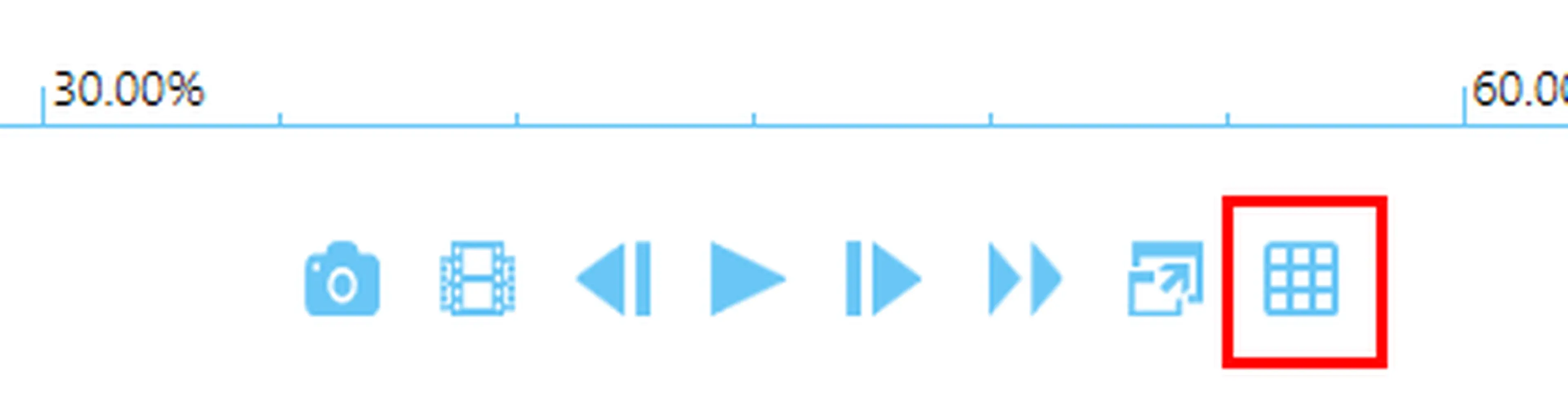Rendering buttons for video editing.