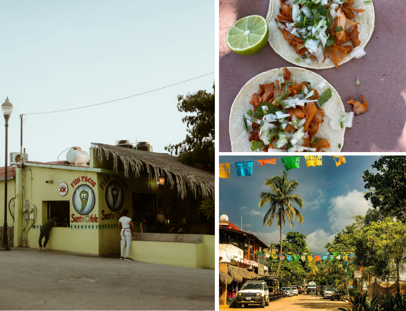 Heerlijke taco's en leuk straatje met vlaggen