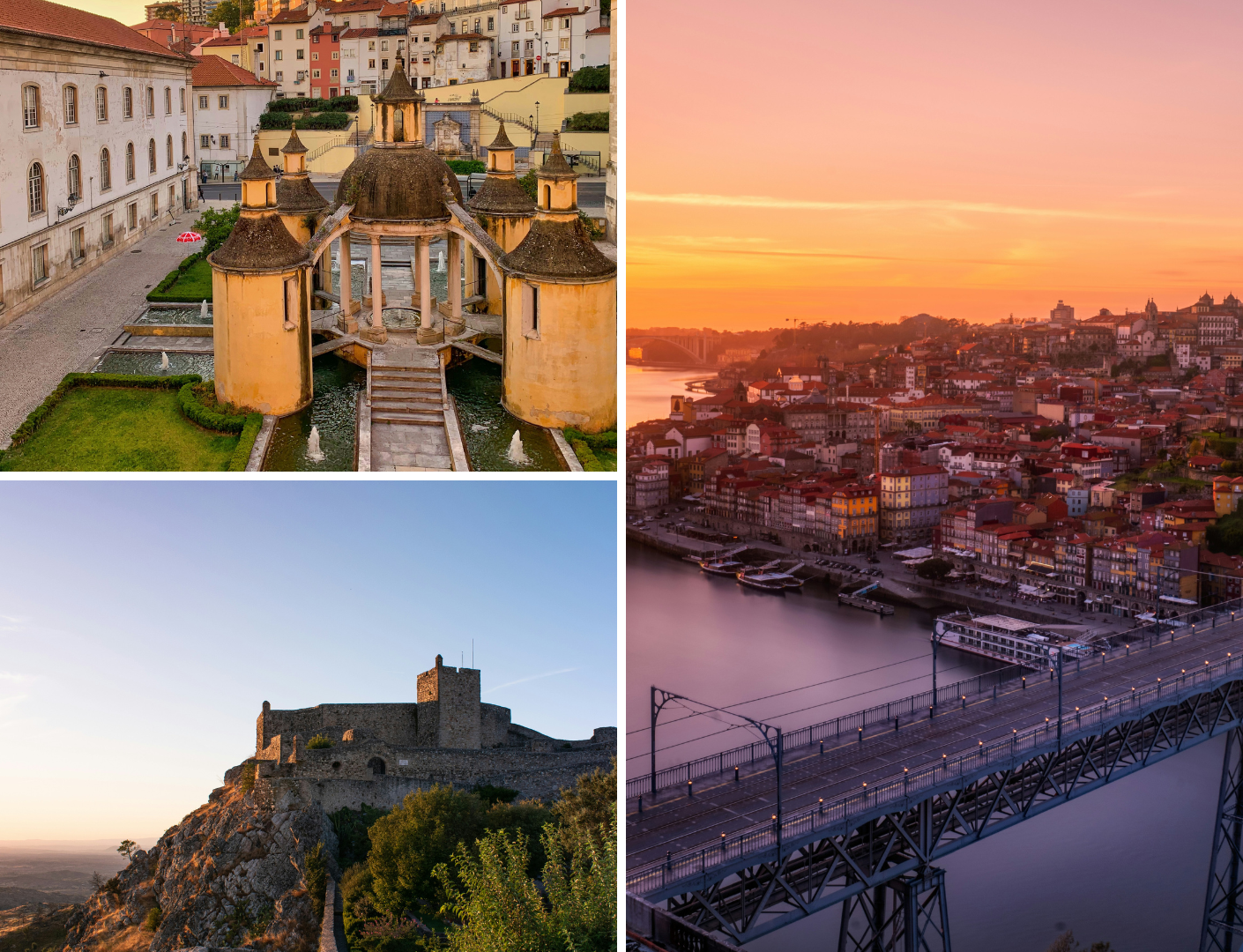 Porto met zonsondergang