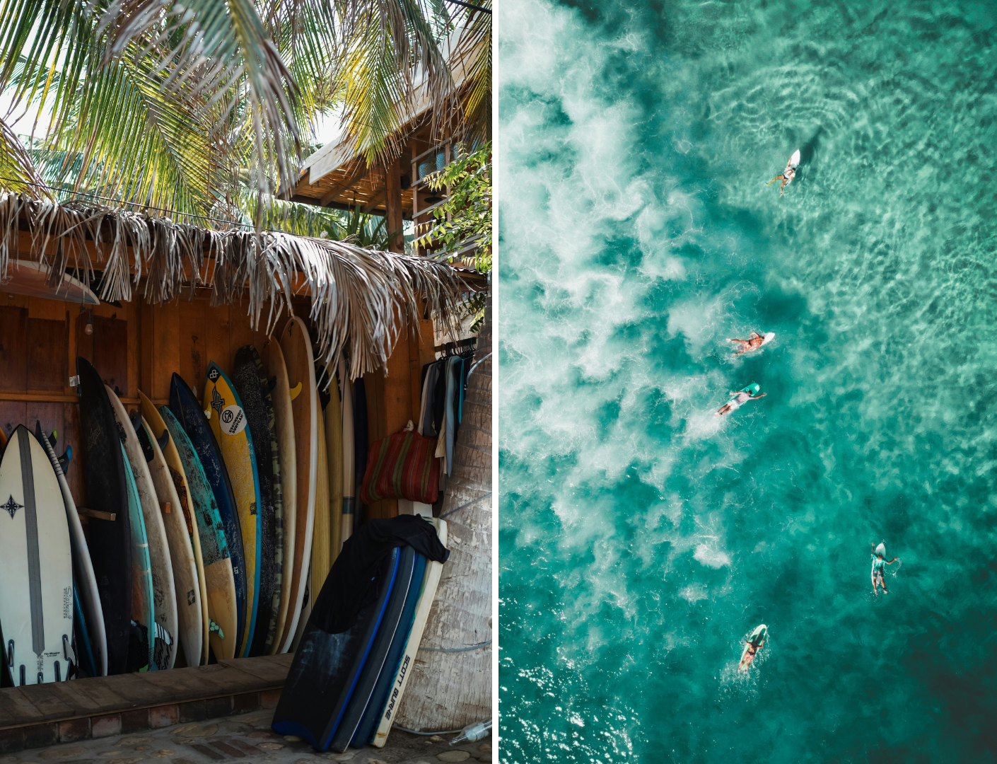 Mooie surfplanken en prachtig blauw water