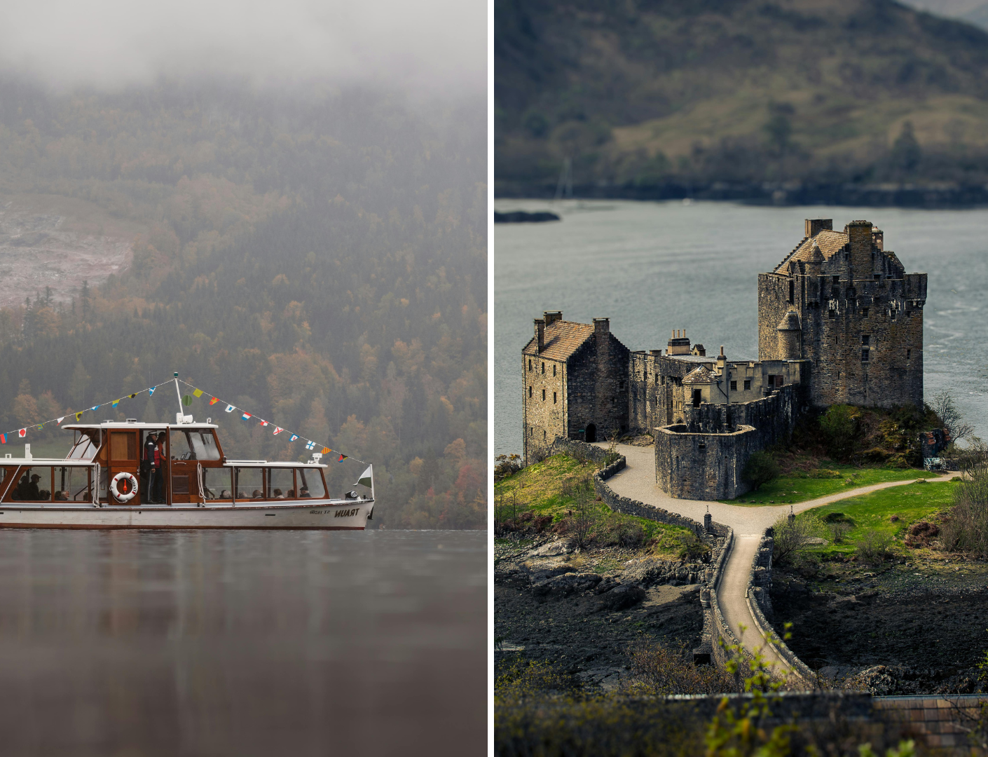 Mooie boot op Loch Ness en prachtig kasteel