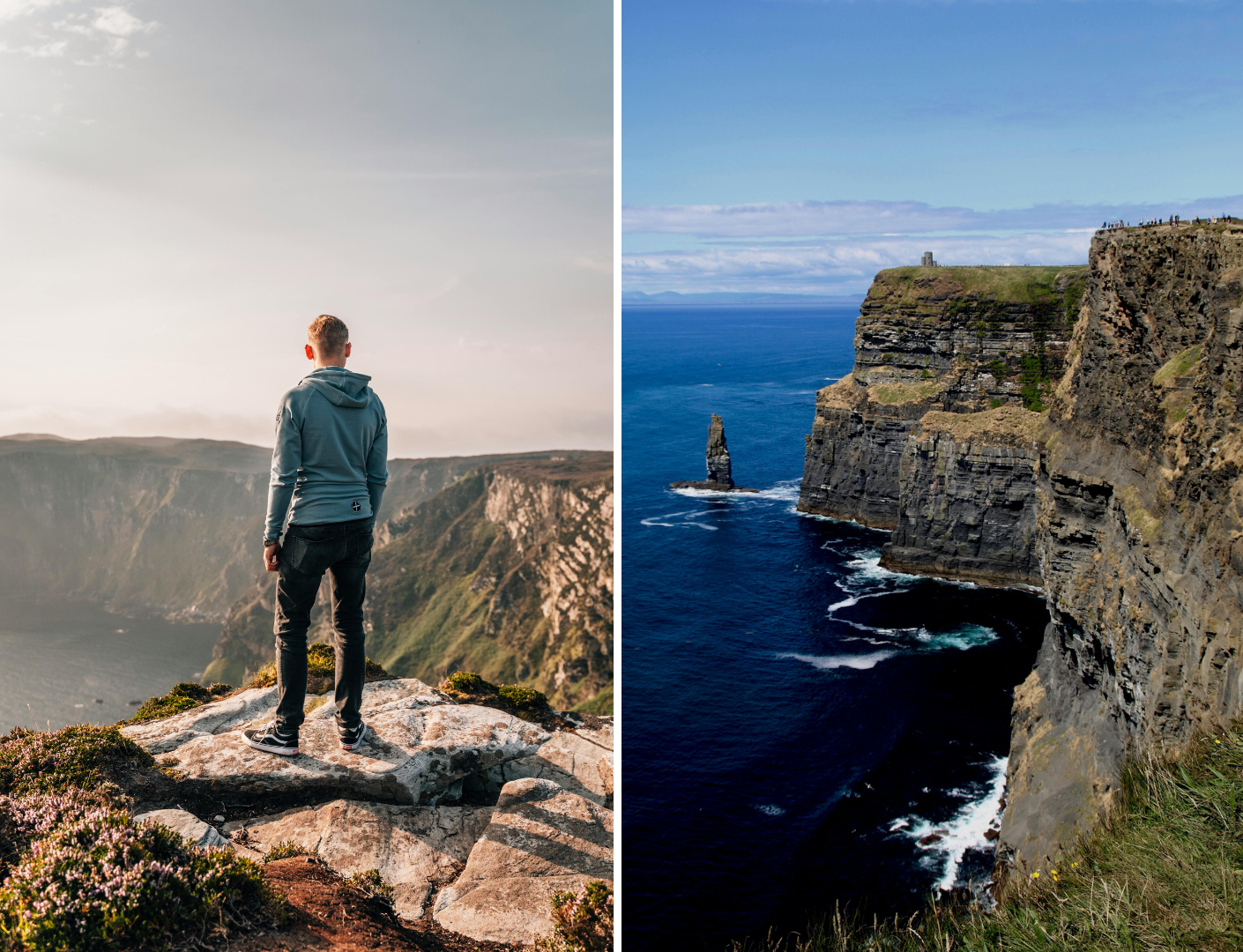 wild atlantic way op de achtergrond