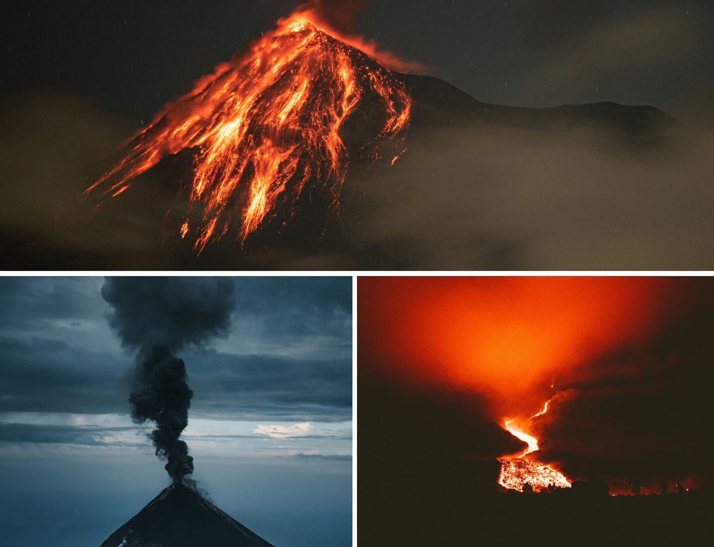 Indrukwekkende vulkaanuitbarsting