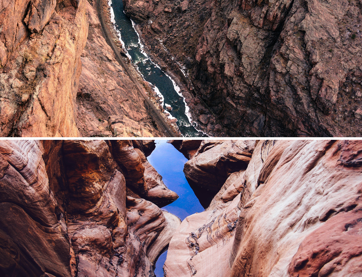 Prachtig riviertje tussen cliffen in