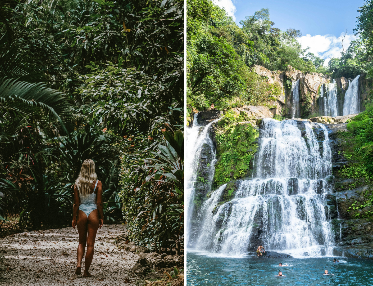 Watervallen en lopen in de jungle