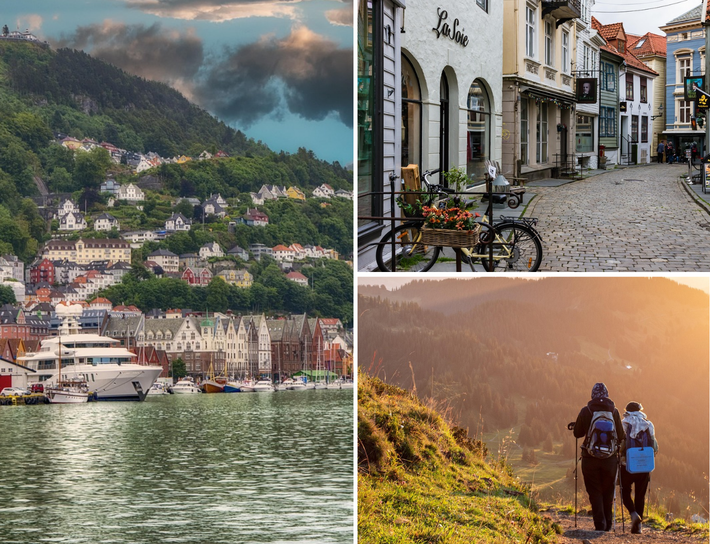 straatje en dorp op een berg