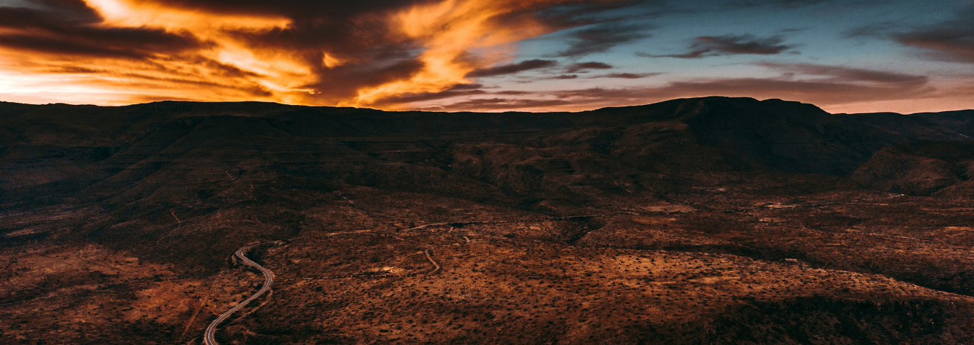 Mooie zonsondergang karoo