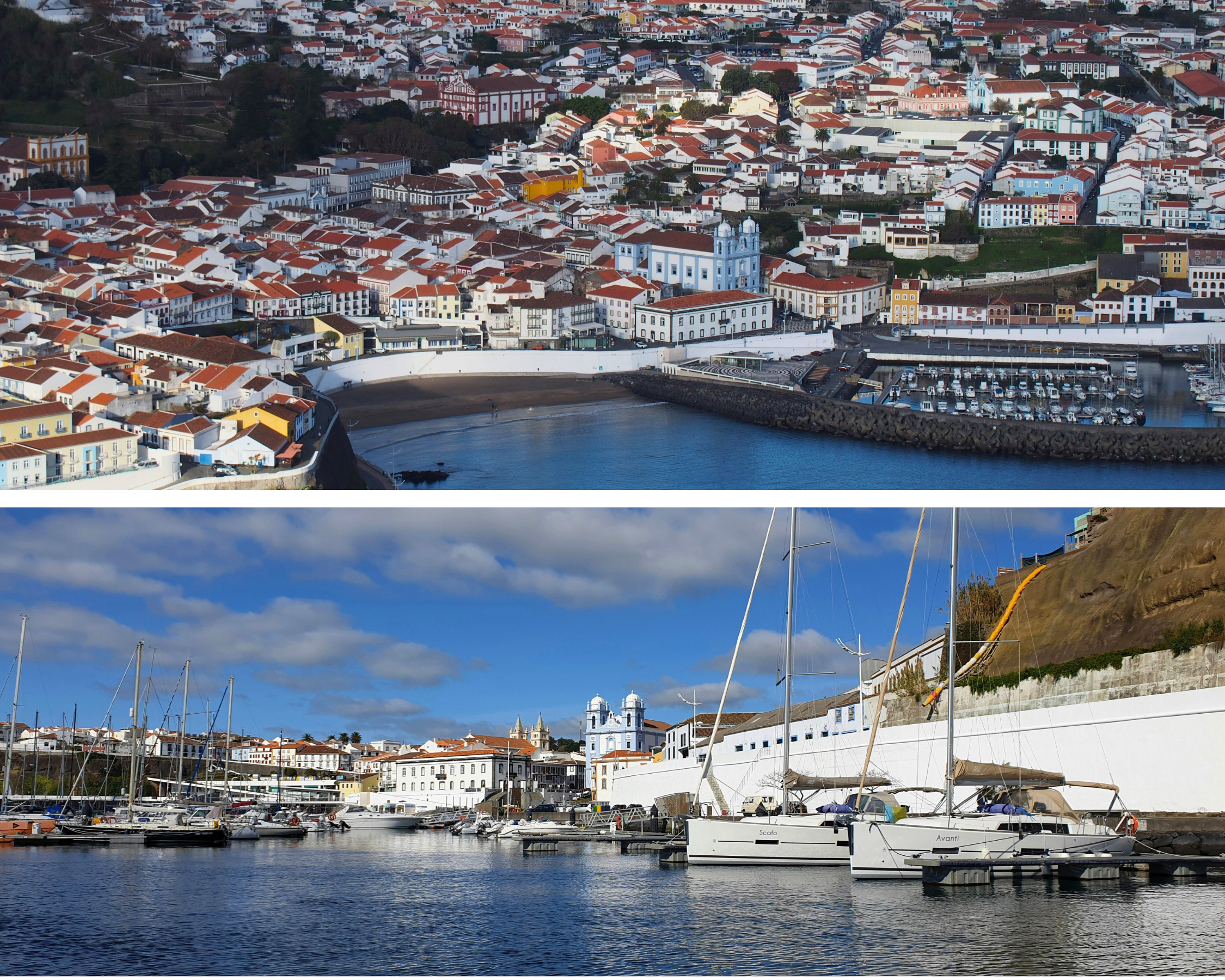 angra do heroismo op de achtergrond