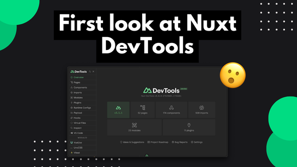 first look at nuxt devtools