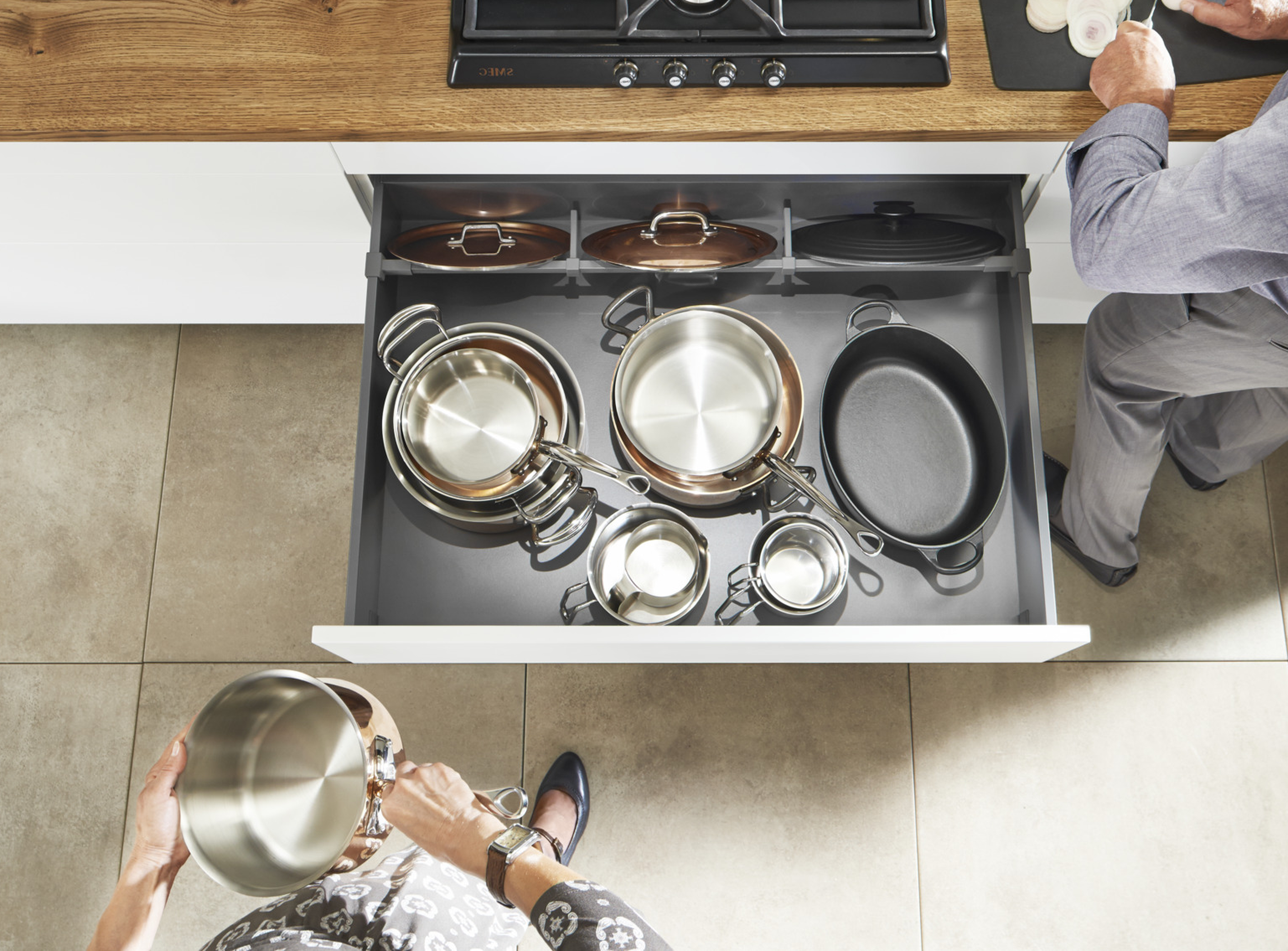 Organizer Per Pentole E Padelle In Acciaio Nero – 2/3/4 Livelli Regolabili – Porta Tegami Resistente Per Cucina – Installazione Verticale O Orizzontale