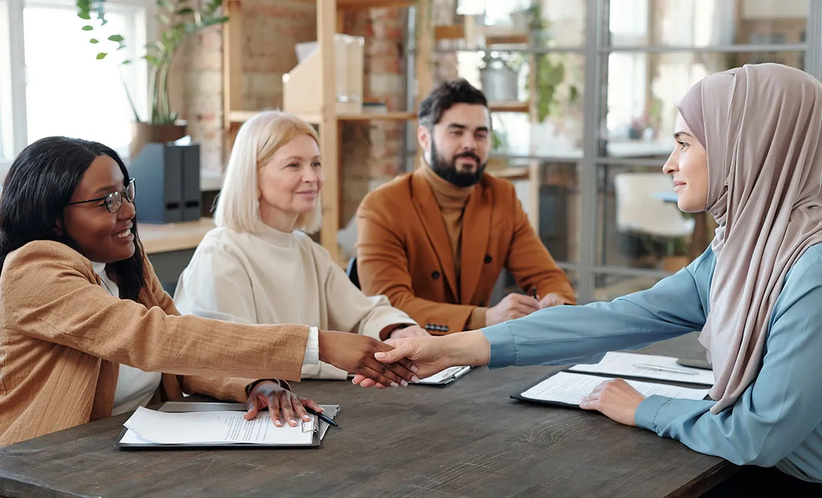 recruiter performing a job interview