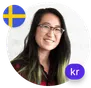 avatar with flag currency kr desktop