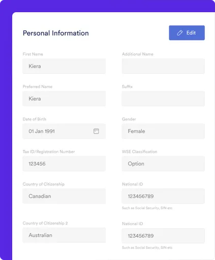 employee self service screenshot service personal desktop