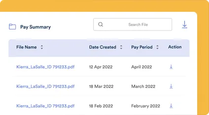 employee self service screenshot service pay desktop