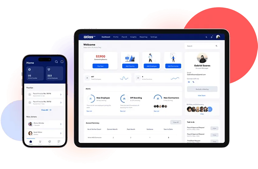 Screen demo of Atlas HXM Platform Mobile Apps