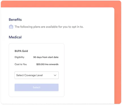 employee self service screenshot service benefits desktop