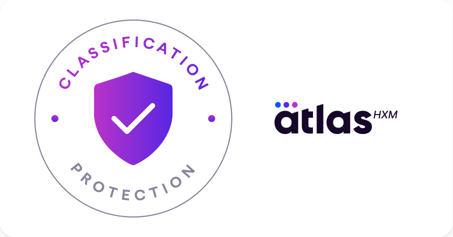 Atlas HXM Classification Protection seal with the Atlas HXM logo