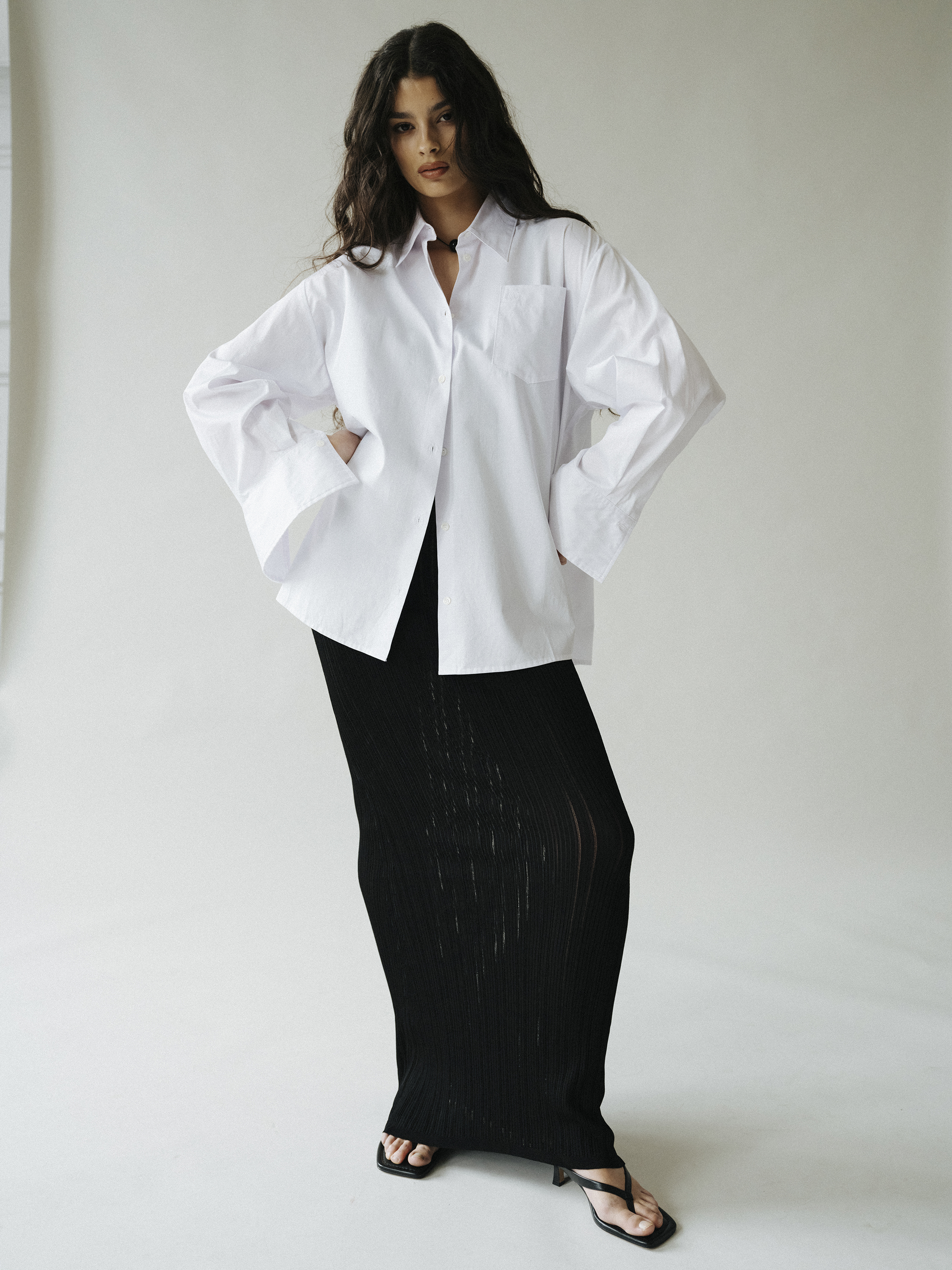 Herlipto Comfort Oversized Shirt ホワイト Oversized shirt - White