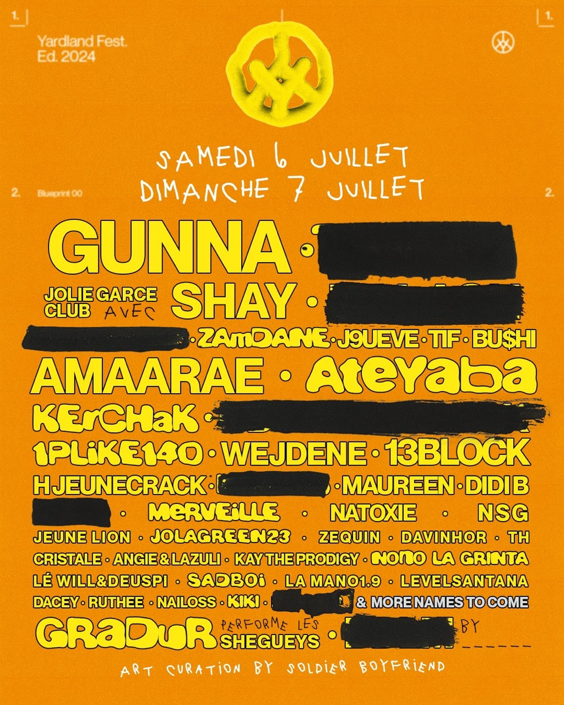 line up yardland festival