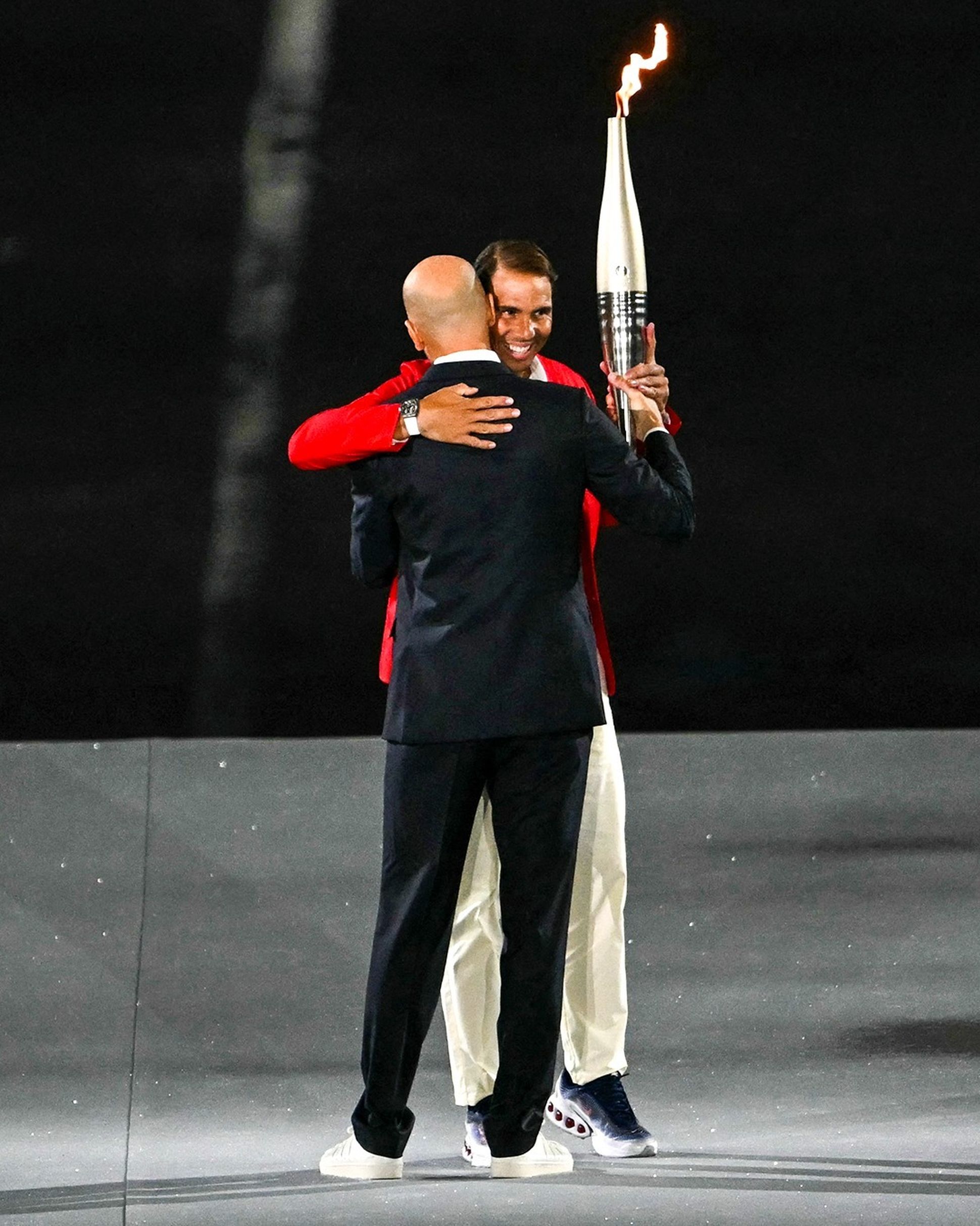 flamme olympique zizou nadal