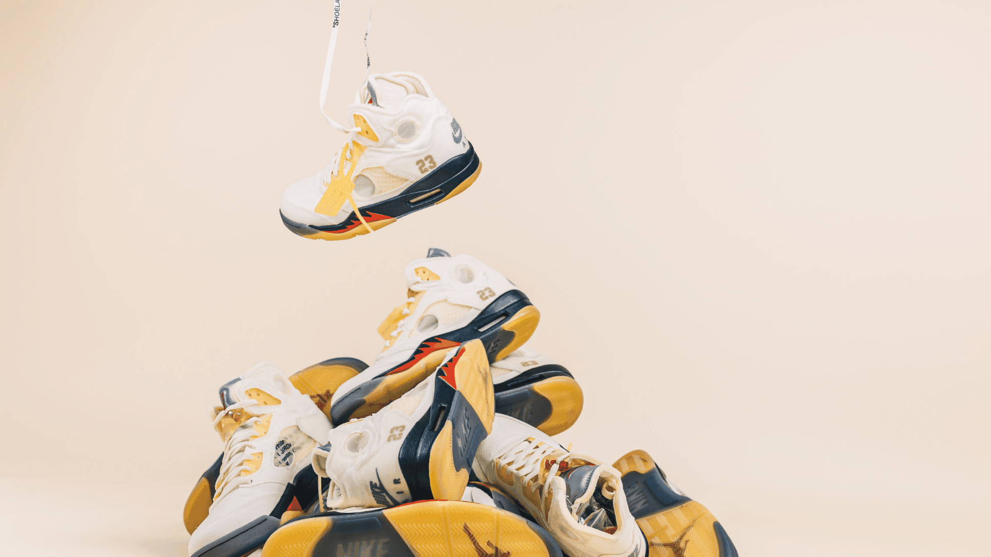 wethenew-Air Jordan 5 Off White Sail-custom