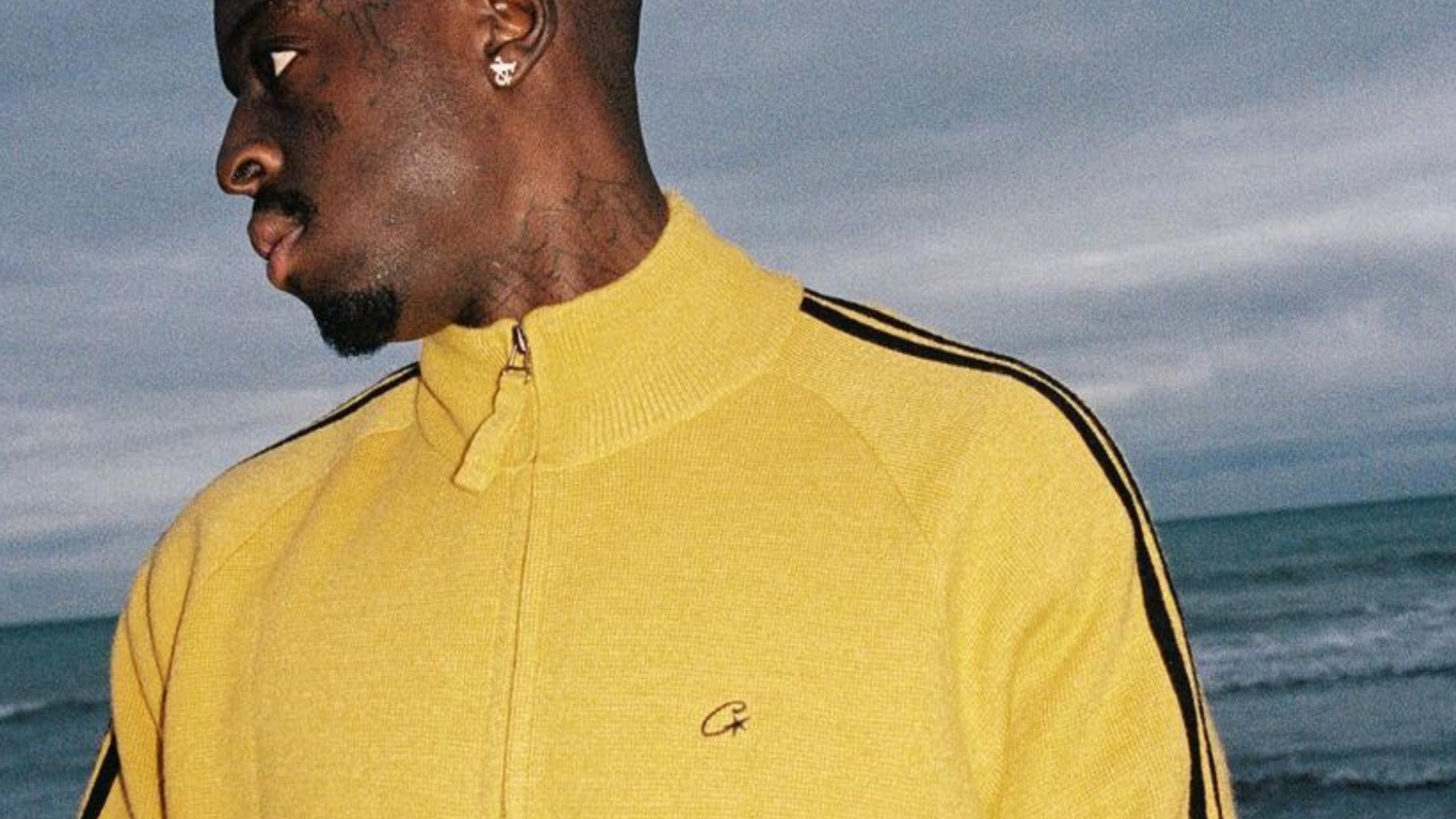 drop corteiz gilet jaune et noir