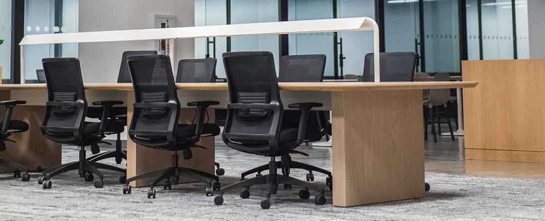 Modern hybrid office Modern hybrid office space designed for collaboration and flexibility