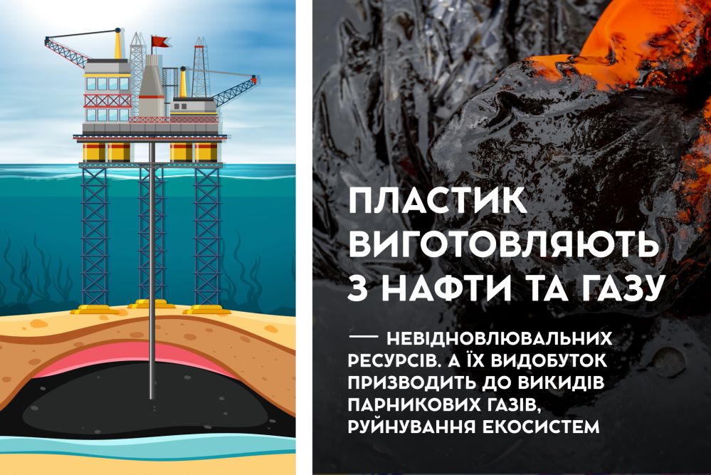 Пластик зроблений з нафти та газу