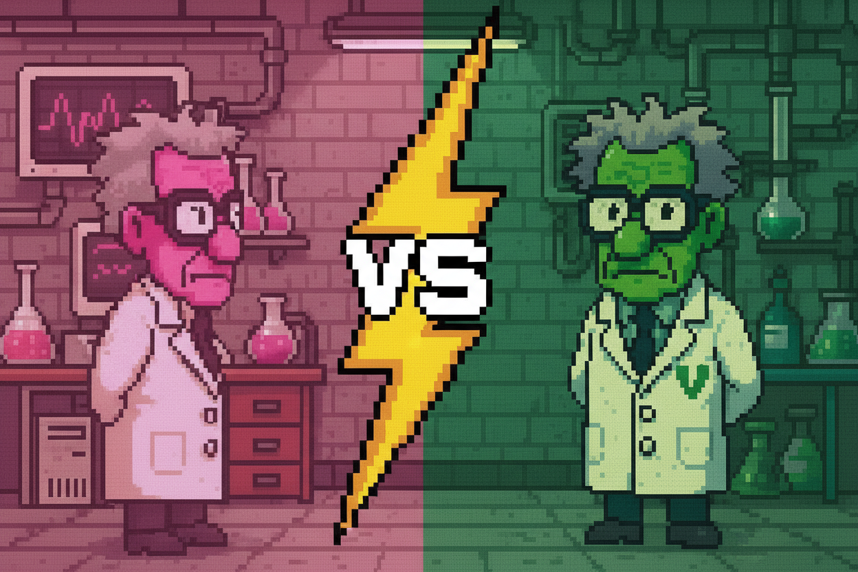 Two Professors representing storybook and histoire