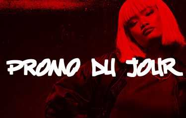 Person with red hair and a dark outfit stands against a black and red background with the bold white text "Promo du Jour."