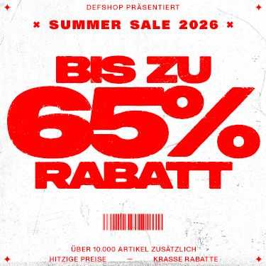Bold red text on a white background announcing "Summer Sale 2026," offering up to 65% discount with additional details in smaller text.
