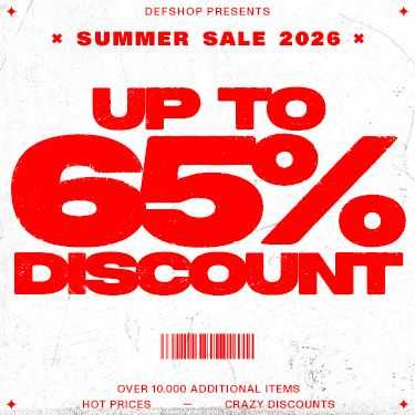 Promotional image for DefShop's Summer Sale 2026, highlighting up to 65% discount on over 10,000 items in bold red text.