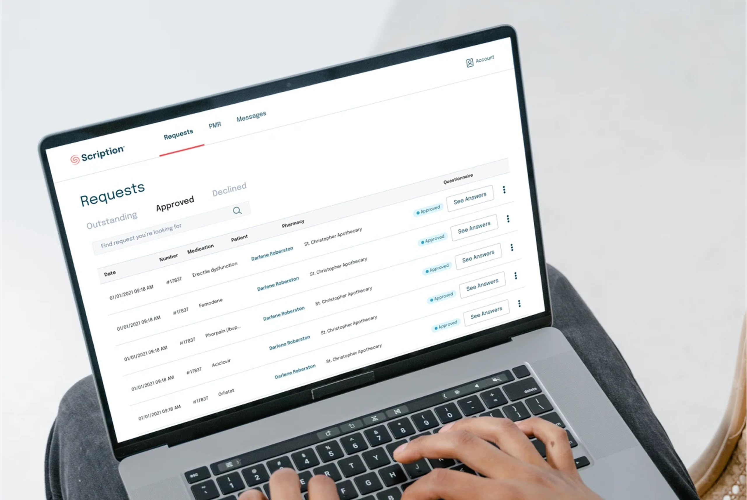 Scription screenshot