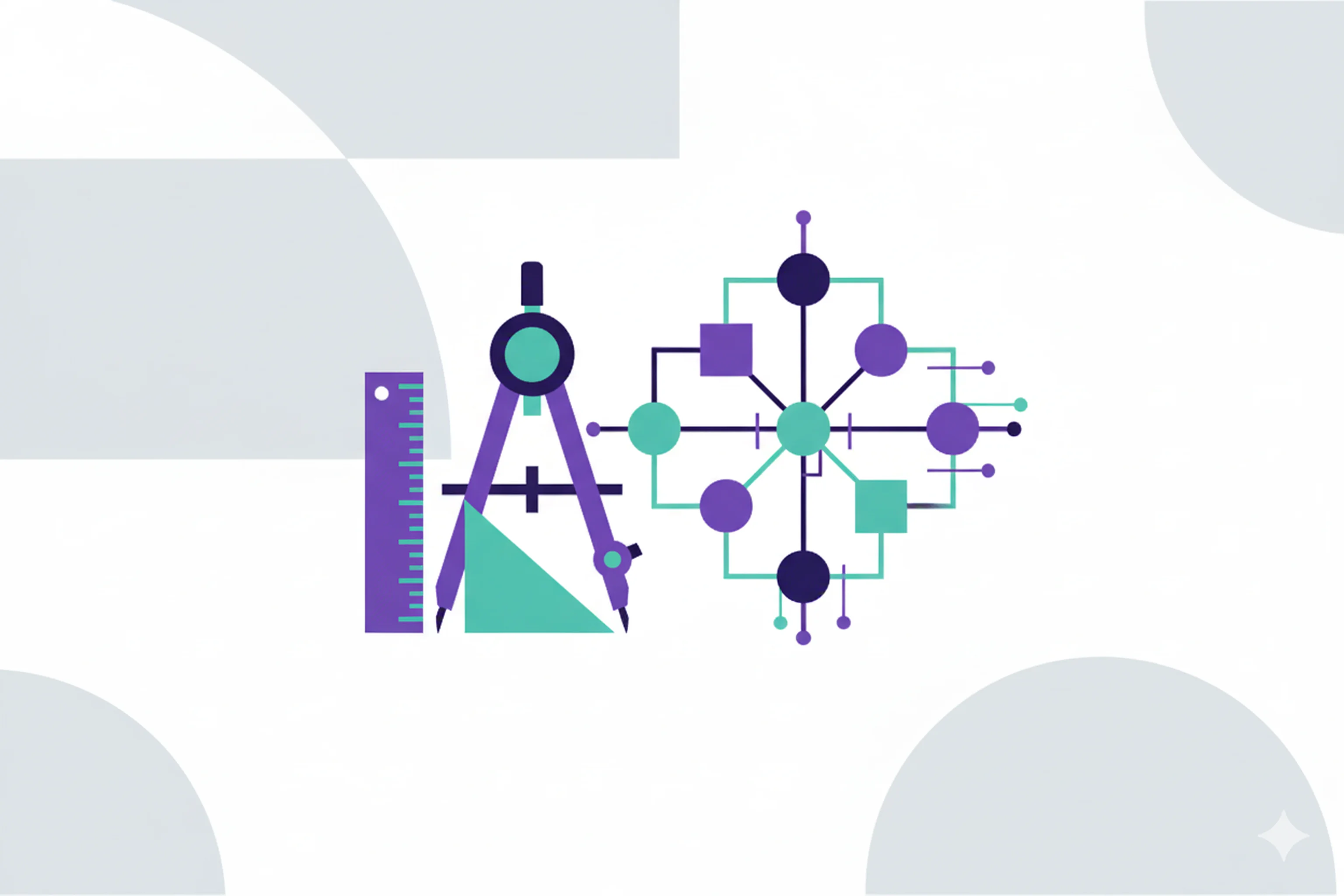 Abstract illustration of the concept of AI in graphic design.