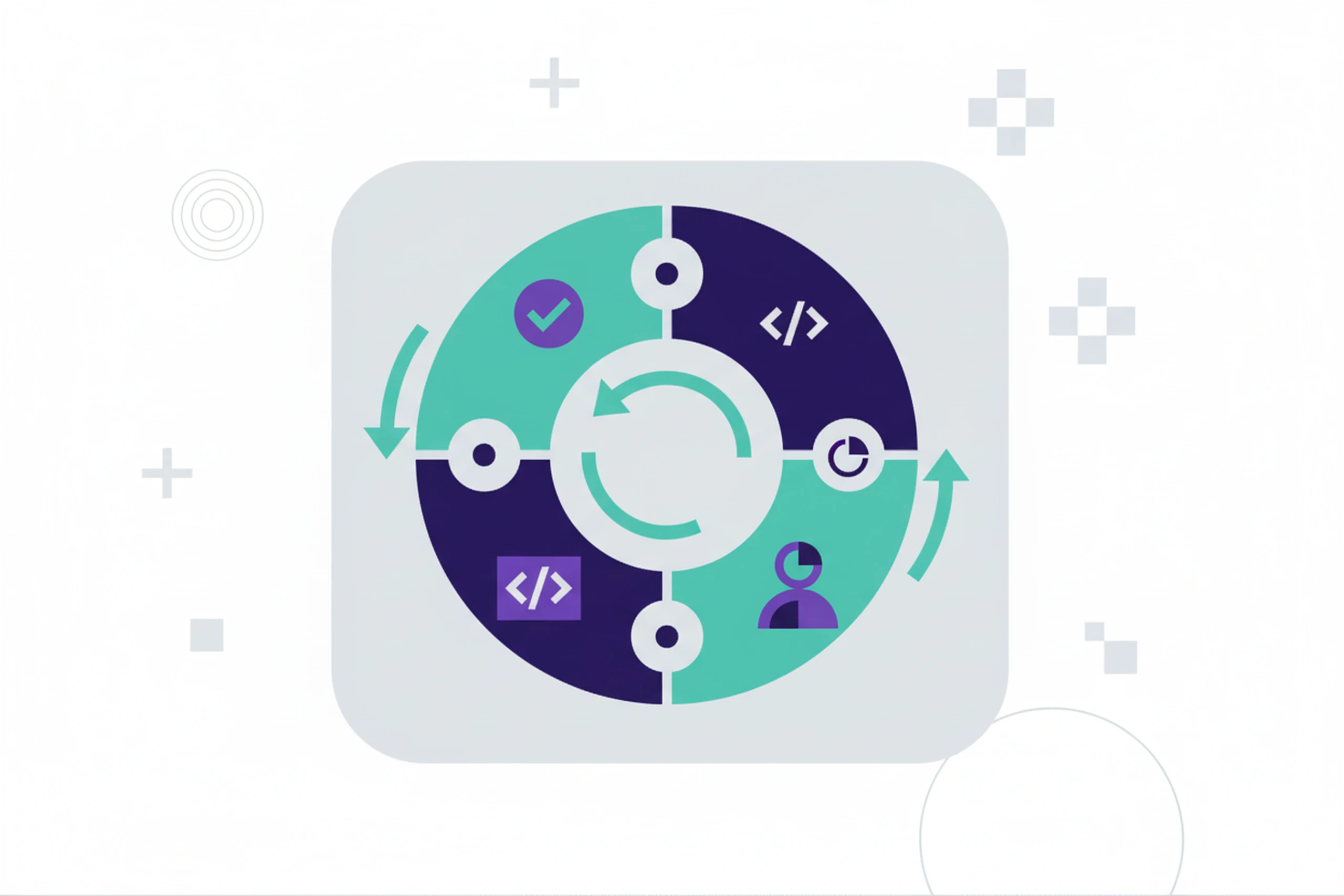 Abstract visualization of cross-functional product teams.