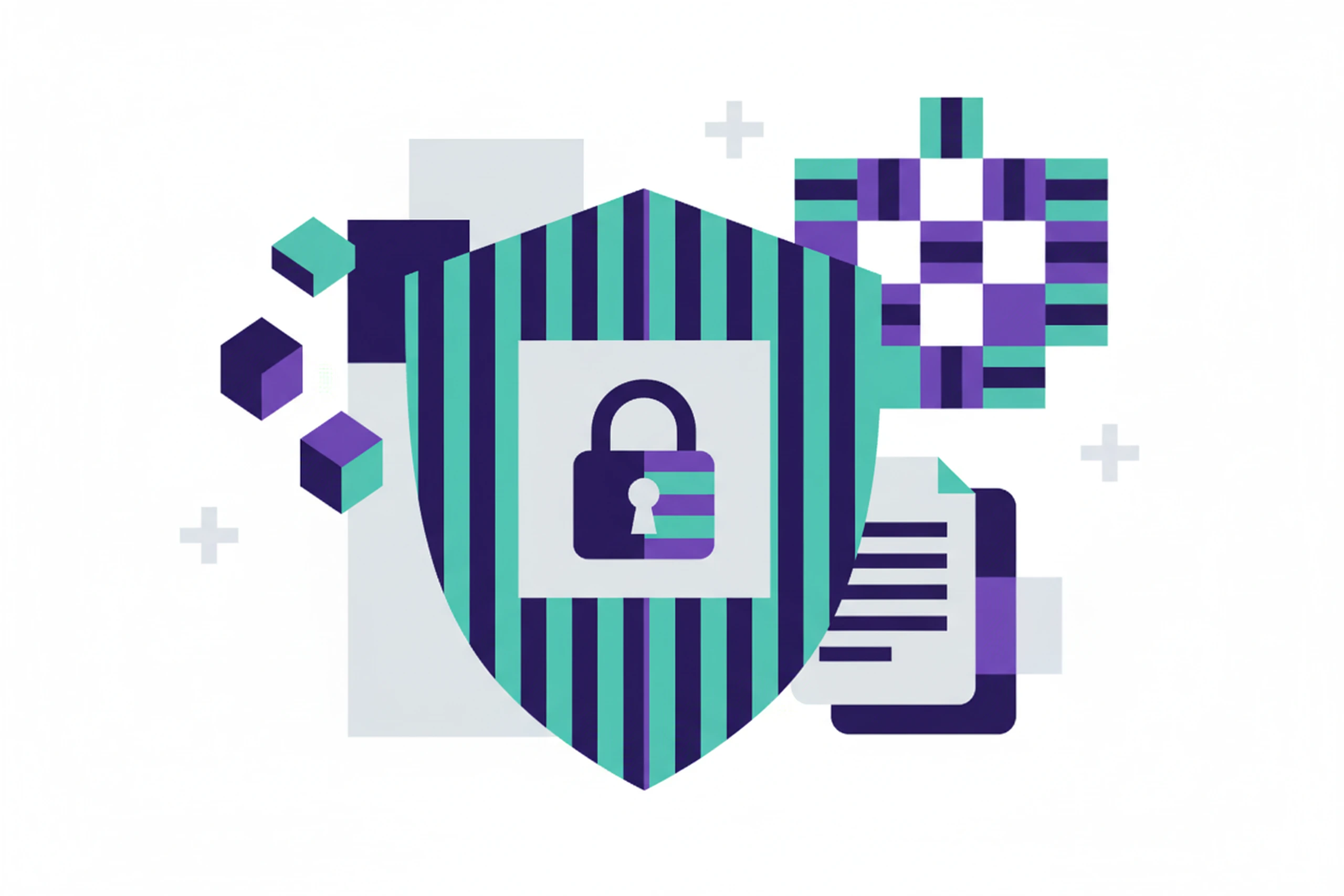 Abstract image representing healthcare software data privacy.