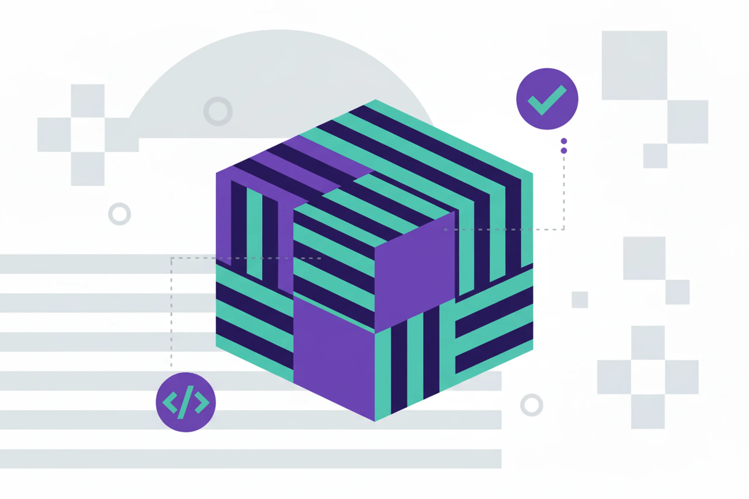 Minimalistic, abstract visualization of an open-source large language model.