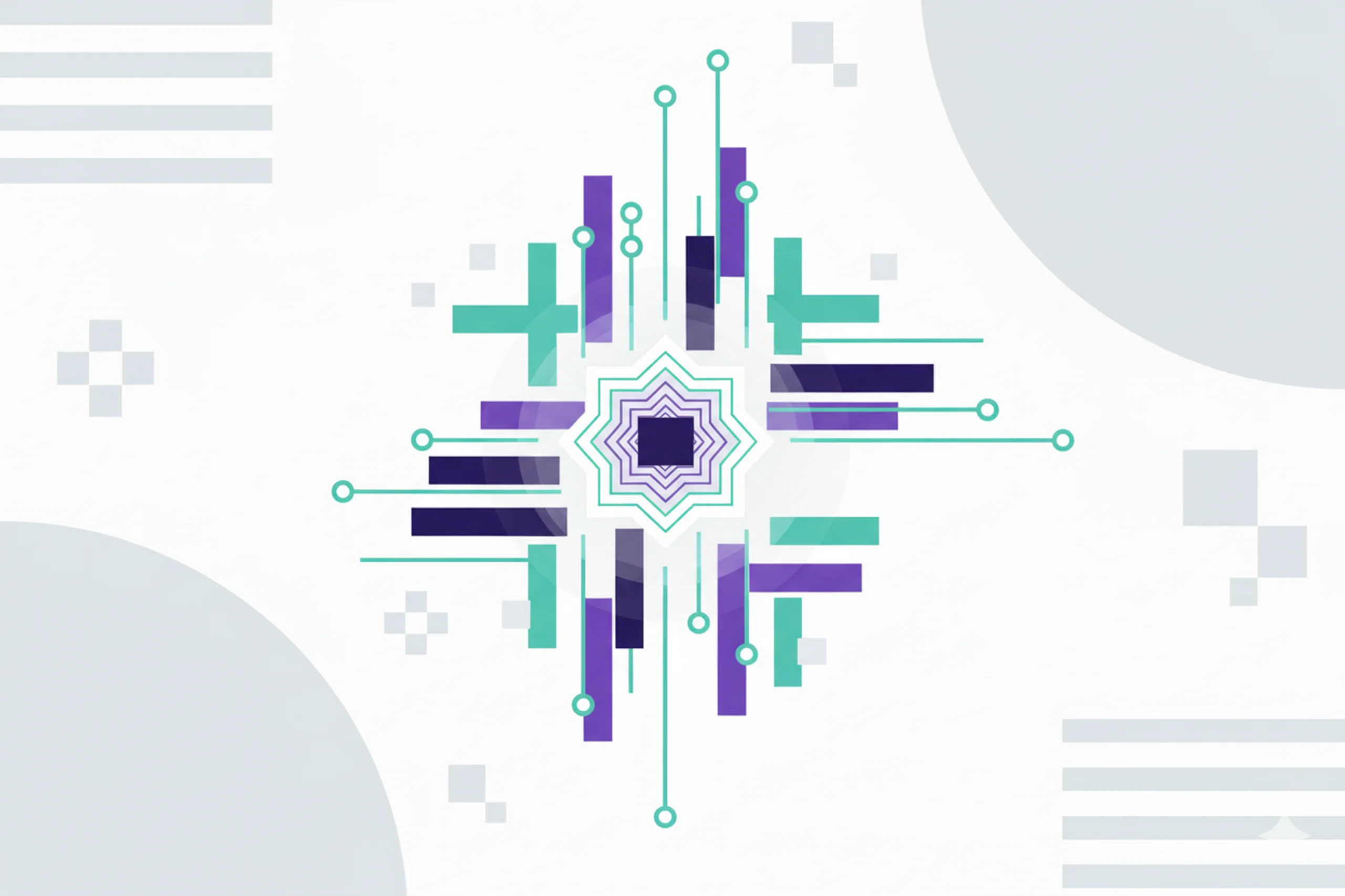 Abstract illustration of the concept of vibe code cleanup.