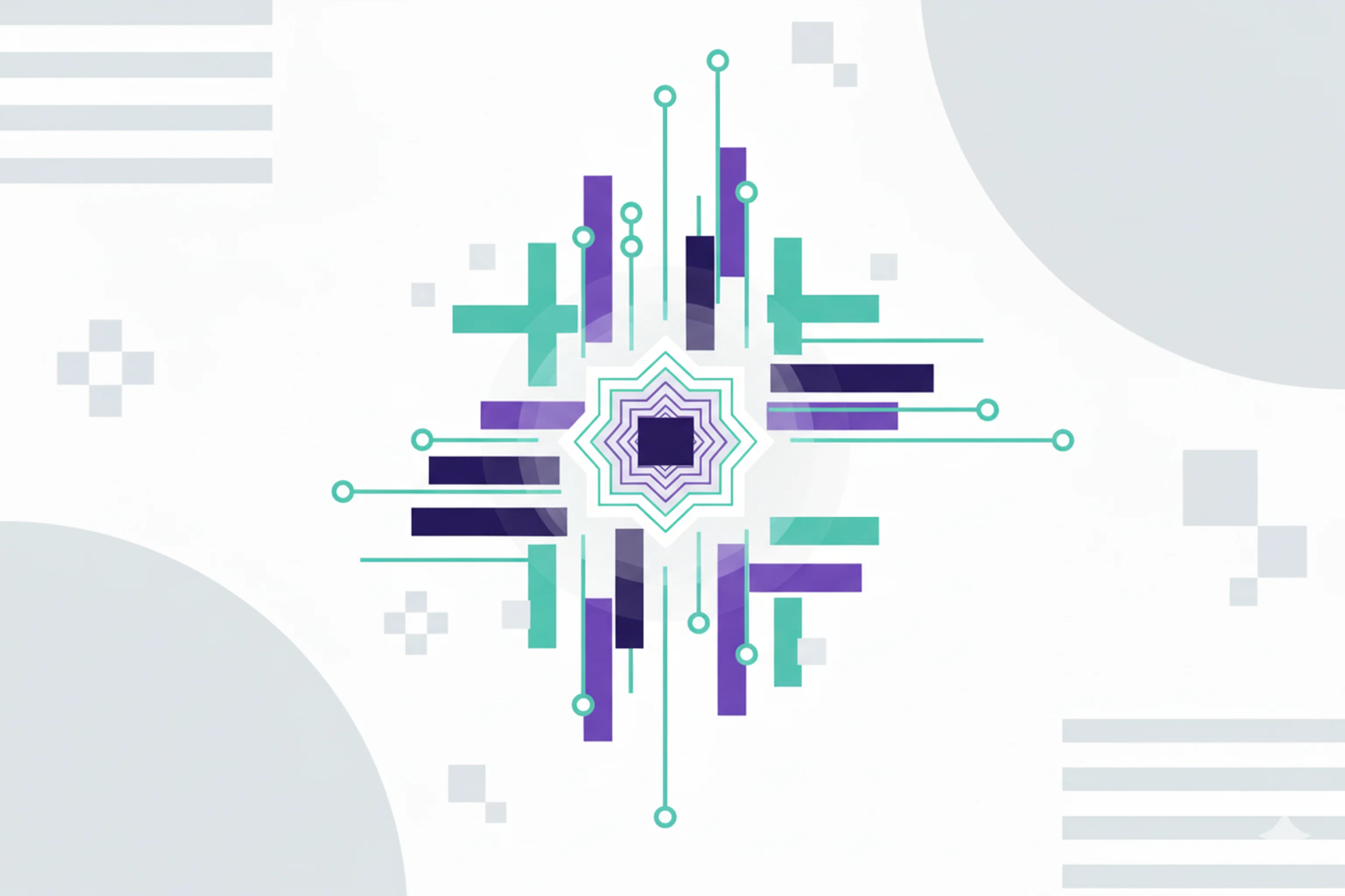 Abstract illustration of the concept of vibe code cleanup.