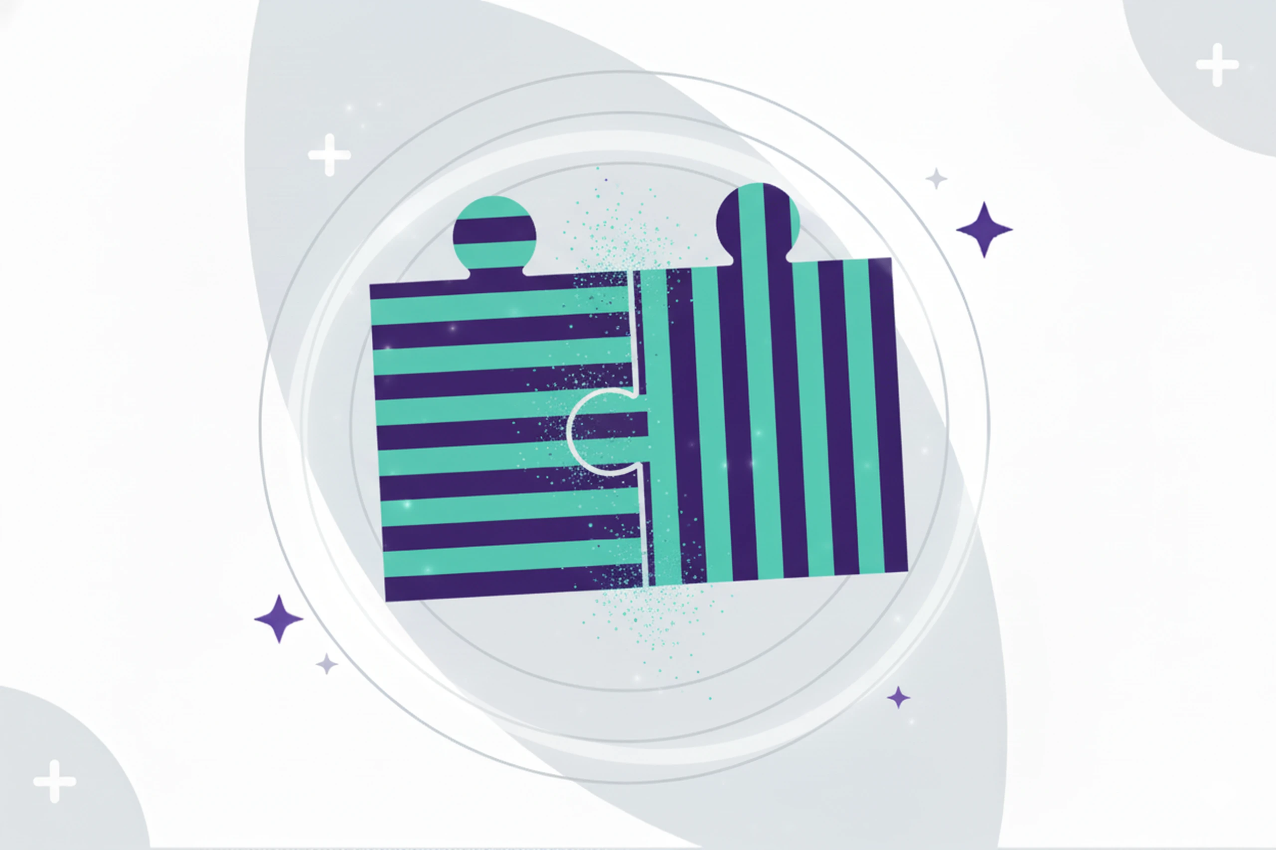 Abstract illustration of product-market fit as puzzle pieces.