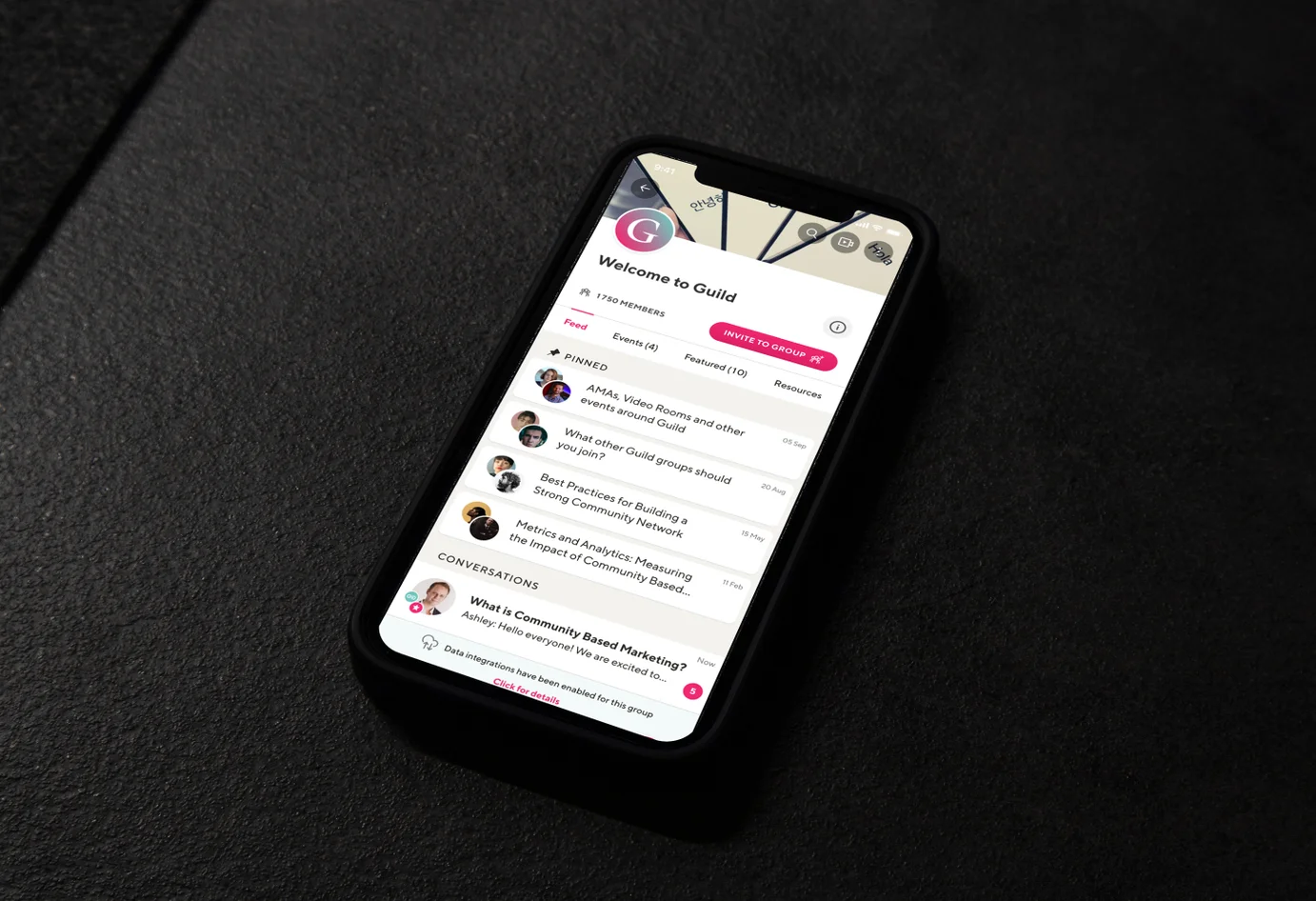 Guild app screenshot