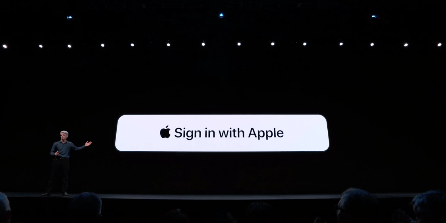 Apple sign in announcement during WWDC 2019